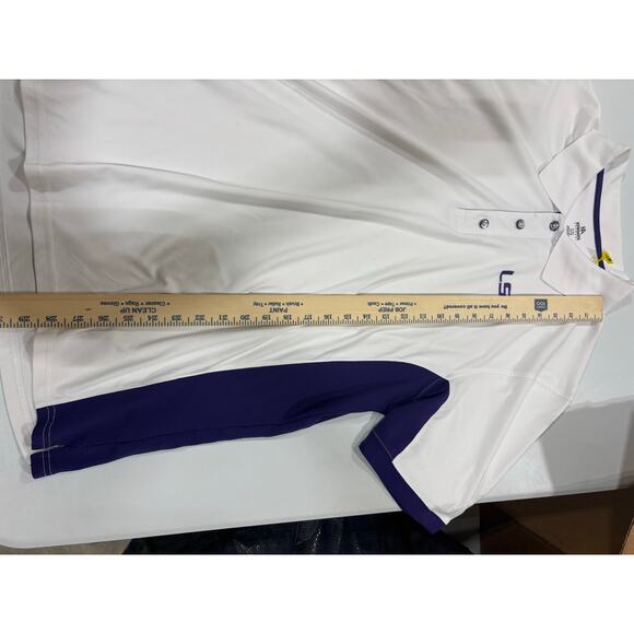 LSU Tigers Mens XL Polo Shirt White Purple Embroidered Logo Dry Fit collegiate - Picture 6 of 7